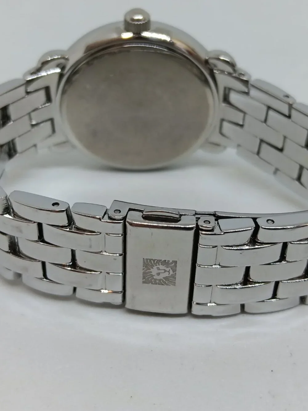 Anne Klein AK/1927BKSV Women's 35mm Black Dial Japanese Quartz Watch NEW BATTERY